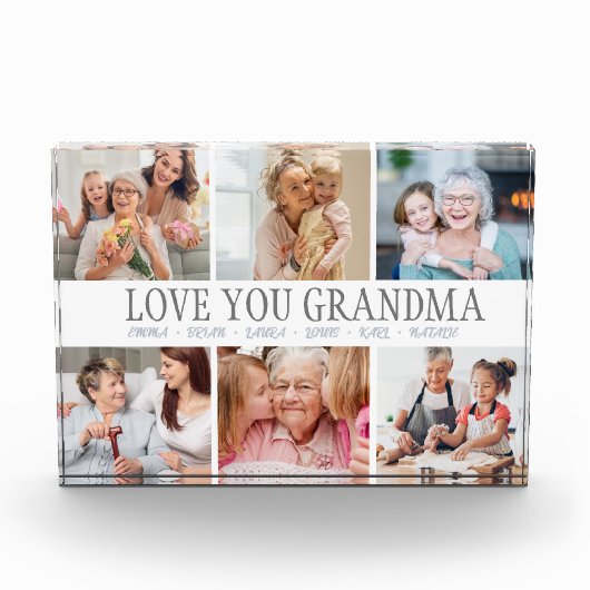 LOVE YOU OMA Custom Name Photo Block Fotoblokken (Voorkant)