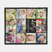 Love You Oma Fotocollage 11 Afbeeldingen Custom Fleece Deken (Voorkant (Horizontaal))