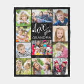 Love You Oma Fotocollage 11 Afbeeldingen Custom Fleece Deken (Voorkant)