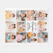 Love You oma gepersonaliseerd 11 foto grootouder Fleece Deken (Voorkant (Horizontaal))