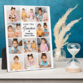 Love You oma gepersonaliseerd 11 foto grootouder Fotoplaat (Zijkant)