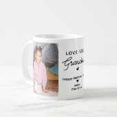 Love You oma gepersonaliseerd 2 foto grootouder Koffiemok (Voorkant links)