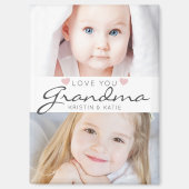 Love You Oma Handgeschreven Script 2 Foto's Magneet (Voorkant)