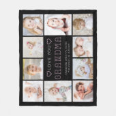 Love You Oma Harten 10 Foto Aangepaste Kleuren Fleece Deken (Voorkant)
