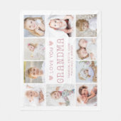 Love You Oma Hearts 10 Foto gepersonaliseerd Fleece Deken (Voorkant)