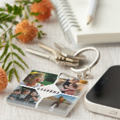 Love You oma kleinkind foto collage aandenken Sleutelhanger (Voorkant Rechts)