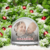 Love You Oma Modern Elegant Script 2 Foto Sneeuwbol (Kerstmis)
