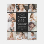 Love You Oma & Opa 10-foto Collage Modern Fleece Deken (Voorkant)