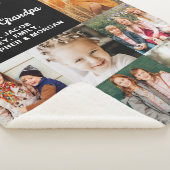 Love You Oma & Opa 7 Foto Zwart Sherpa Deken (3/4)