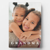 LOVE YOU OMA Photo Script Heart Overlay Fotoplaat (voorkant)