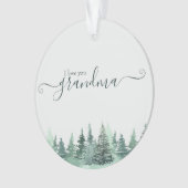 Love You Oma Winter Bos Foto Ornament (voorkant)