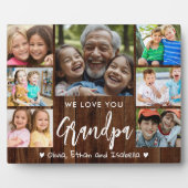 Love You Opa 7 Foto Rustiek Houten Draagwijdte Fotoplaat (Voorkant)