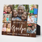 Love You Opa 7 Foto Rustiek Houten Draagwijdte Fotoplaat (Zijkant)