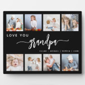Love You Opa 8 Fotocollage Zwart Fotoplaat (Voorkant)