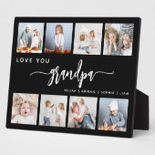 Love You Opa 8 Fotocollage Zwart Fotoplaat (Zijkant)