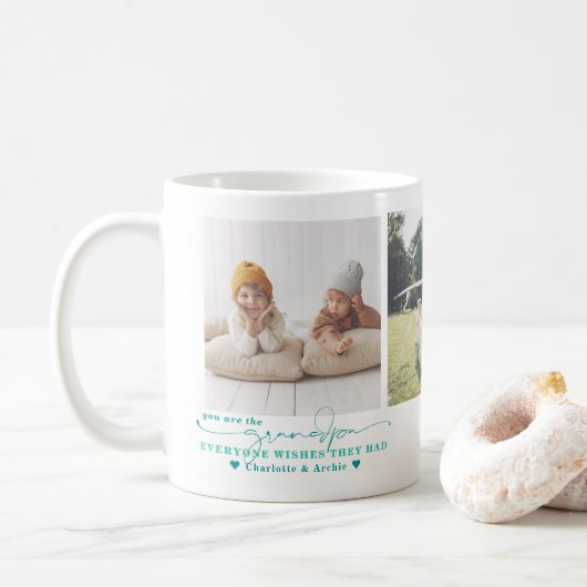 Love You Opa | Drie Foto Collage Koffiemok (Met donut)