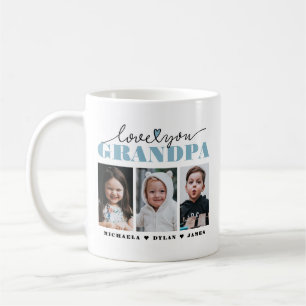 Love You Opa / Grampa / Andere 3-Foto Koffie Mok