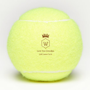 Love you opa kroon voeg naamgegevens bruin squa tennisballen