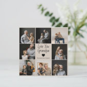 Love You Opa met Hart & Foto's - (Staand voorkant)