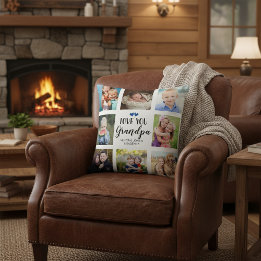 Love You Opa Typografie Fotocollage Kussen