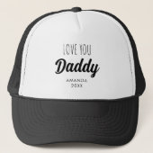 Love You 'papa' aangepaste fotocollage Trucker Pet (Voorkant)