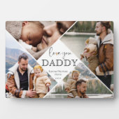 Love You Papa Fotocollage Papa Keepsake Custom Fotoplaat (voorkant)