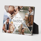 Love You Papa Fotocollage Papa Keepsake Custom Fotoplaat (Zijkant)