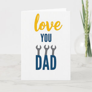 Love You Papa Gereedschap Kaart