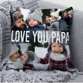 Love You Papa Photo Collage Kussen