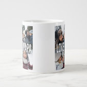 Love You Papa Photo Collage Vaderdag Grote Koffiekop (Voorkant)