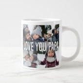 Love You Papa Photo Collage Vaderdag Grote Koffiekop (Rechts)