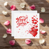 Love You Personalized Flat Card