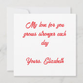 Love You Personalized Flat Card (Achterkant)