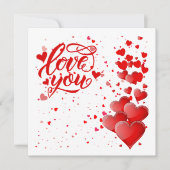 Love You Personalized Flat Card (Voorkant)