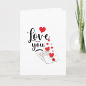 Love You Personalized Folded Card Kaart (Voorkant)
