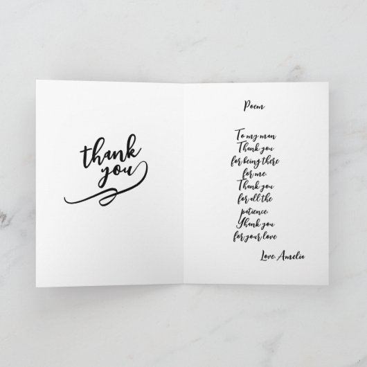 Love You Personalized Folded Card Kaart (Binnen)
