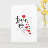 Love You Personalized Folded Card Kaart (Gele Bloem)