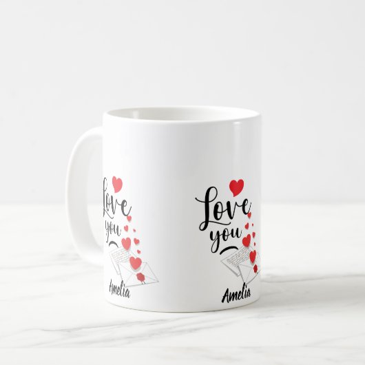 Love You Personalized Mug Koffiemok (Voorkant links)
