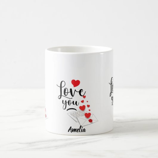 Love You Personalized Mug Koffiemok (Center)