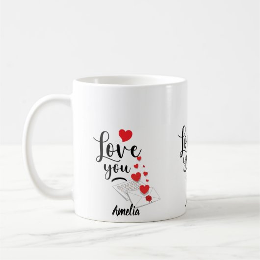 Love You Personalized Mug Koffiemok (Links)