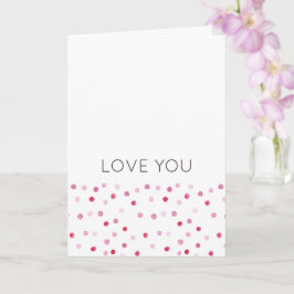 LOVE YOU Pink Polka Dots NAAM Sweet Artisan Kaart
