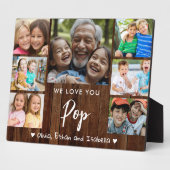 Love You Pop 7 Foto Rustiek Houten Draagtas Fotoplaat (Zijkant)