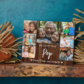 Love You Pop 7 Foto Rustiek Houten Draagtas Fotoplaat (Zijkant)