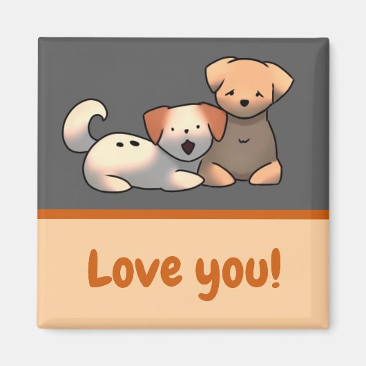 Love You puppy’s  Magneet (Voorkant)