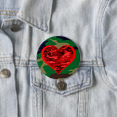 Love You Red Camo Heart Militaire Valentijn Button (In situ)