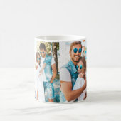 Love You Red Heart Paar Fotocollage Koffiemok (Center)