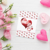 Love You Red Heart Valentijn Folded Hartelijk dank Bedankkaart