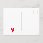 Love You Red Heart Valentine's Day Feestdagenkaart (Achterkant)