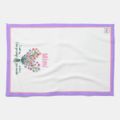 Love You Reminder Keuken Handdoek - Boeket (Paarse (Horizontaal)