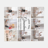 Love You Schattige Cadeau voor oma 8-foto Custom Fleece Deken (Voorkant (Horizontaal))
